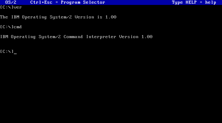 IBM OS2 1.00 - Command